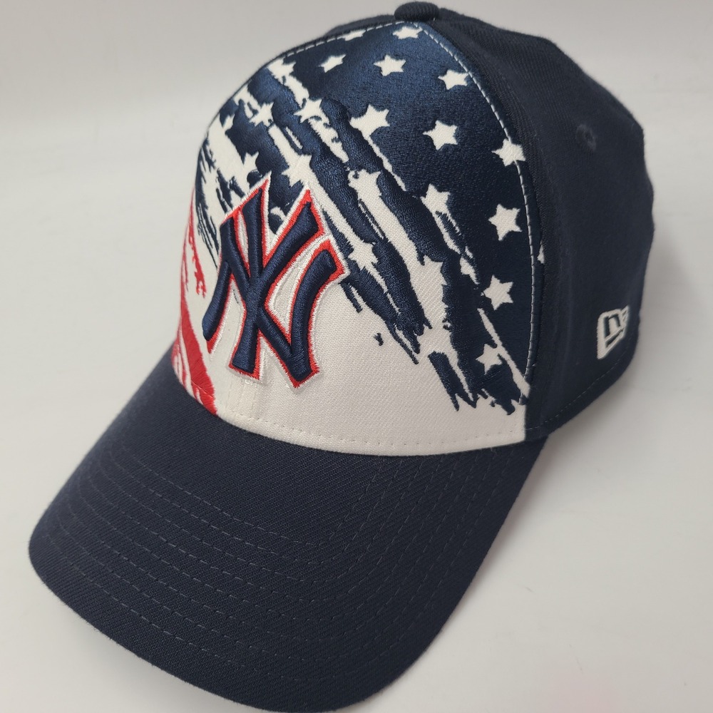 New York Yankees Hat Fitted S-M New Era 39Thirty Blue White Red Stars & Stripes